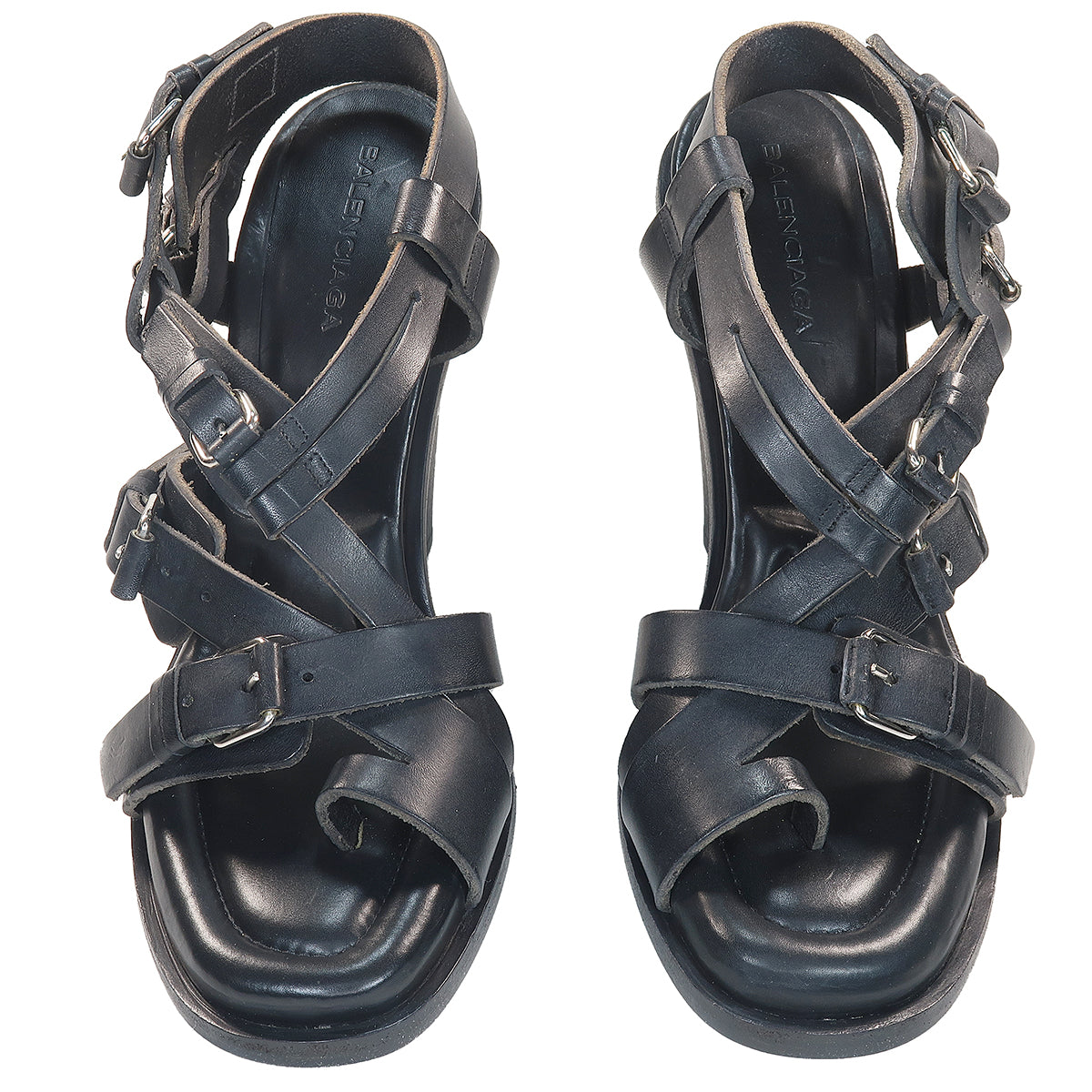 Rare Vintage Balenciaga Nicolas Ghesquière Leather Sandals Runway