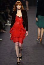 Load image into Gallery viewer, TOM FORD for YSL FW03 Viscose and Silk Long Sleeved Top with Ruffle Detailing (Red) L