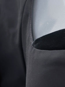 TOM FORD for YSL FW02 Silk Flared Hem Dress with Velvet Ribbon Detailing (black) FR38