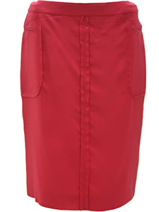 TOM FORD for YSL SS02 Silk/Rayon Skirt with Pocket Detailing (red) FR40