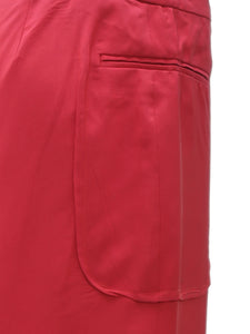 TOM FORD for YSL SS02 Silk/Rayon Skirt with Pocket Detailing (red) FR40