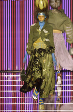 Load image into Gallery viewer, JOHN GALLIANO Ready-to-wear SS2003 Cotton Herringbone Cargo Pants (khaki) FR36