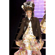 Load image into Gallery viewer, JOHN GALLIANO Ready-to-wear Fall 2004 Wool Mix Fitted Officer Tweed Jacket (black/white) FR38