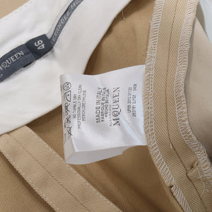 ALEXANDER McQUEEN 2000s Cotton Cropped Pants (beige) IT46