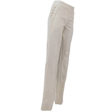 Load image into Gallery viewer, JOHN GALLIANO Ready-to-wear FW2005 Cotton and Silk Officer Pants with Contrast Piping (cream) FR38