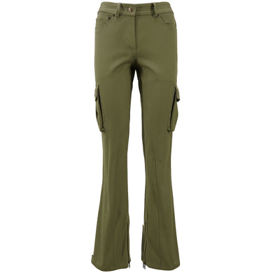 JOHN GALLIANO Ready-to-wear SS2003 Cotton Herringbone Cargo Pants (khaki) FR36