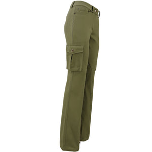 JOHN GALLIANO Ready-to-wear SS2003 Cotton Herringbone Cargo Pants (khaki) FR36
