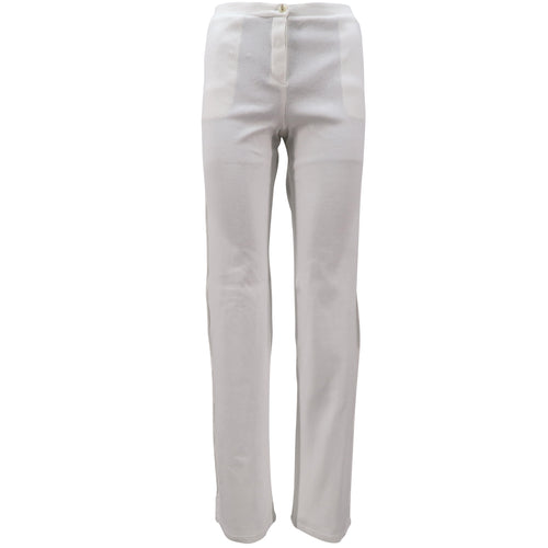 SONIA RYKIEL SS 2000 Cotton Jersey Pants (white) Medium