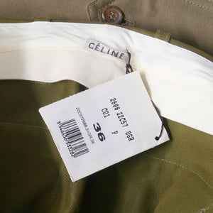 PHOEBE PHILO for CÉLINE Resort 2010 Cotton Zip Detail Skirt (khaki) FR36