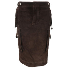 Load image into Gallery viewer, DSQUARED2 FW04 Suede Pencil Skirt (brown) IT44