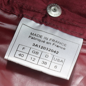 JOHN GALLIANO Ready-to-wear SS2009 Silk Mix Belted Utility Skirt (burgundy) FR40