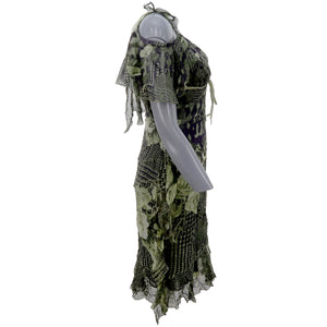 ANTONIO BERARDI FW04 Silk Sleeveless Print Dress (multi) IT44