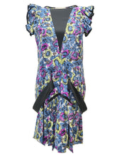 Load image into Gallery viewer, NICOLAS GHESQUIÈRE for BALENCIAGA SS08 Silk Ruffle Detail Flower Print Dress (multi) FR36