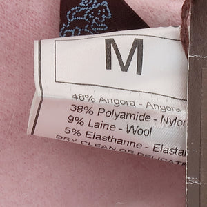 JOHN GALLIANO Runway SS2000 Angora Mix Zip Detail Top (pink) Medium
