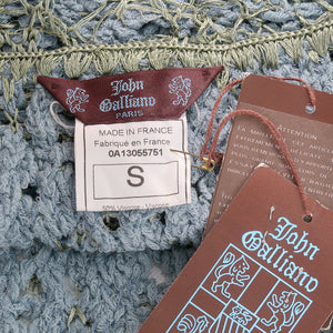 JOHN GALLIANO 90s Crochet Effect Wool-Mix Strappy Top (multi) Small