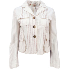 Load image into Gallery viewer, CONSUELO CASTIGLIONI for MARNI SS03 Embroidered Cotton Cropped Jacket (cream) IT42