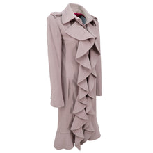 Load image into Gallery viewer, TOM FORD for YSL Runway FW03 Wool Tailored Coat with Ruffle Detailing (dusty pink) FR38