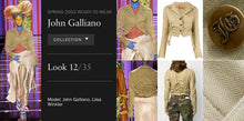 Load image into Gallery viewer, JOHN GALLIANO Ready-to-wear SS2003 Cotton Herringbone Cargo Pants (beige) FR38